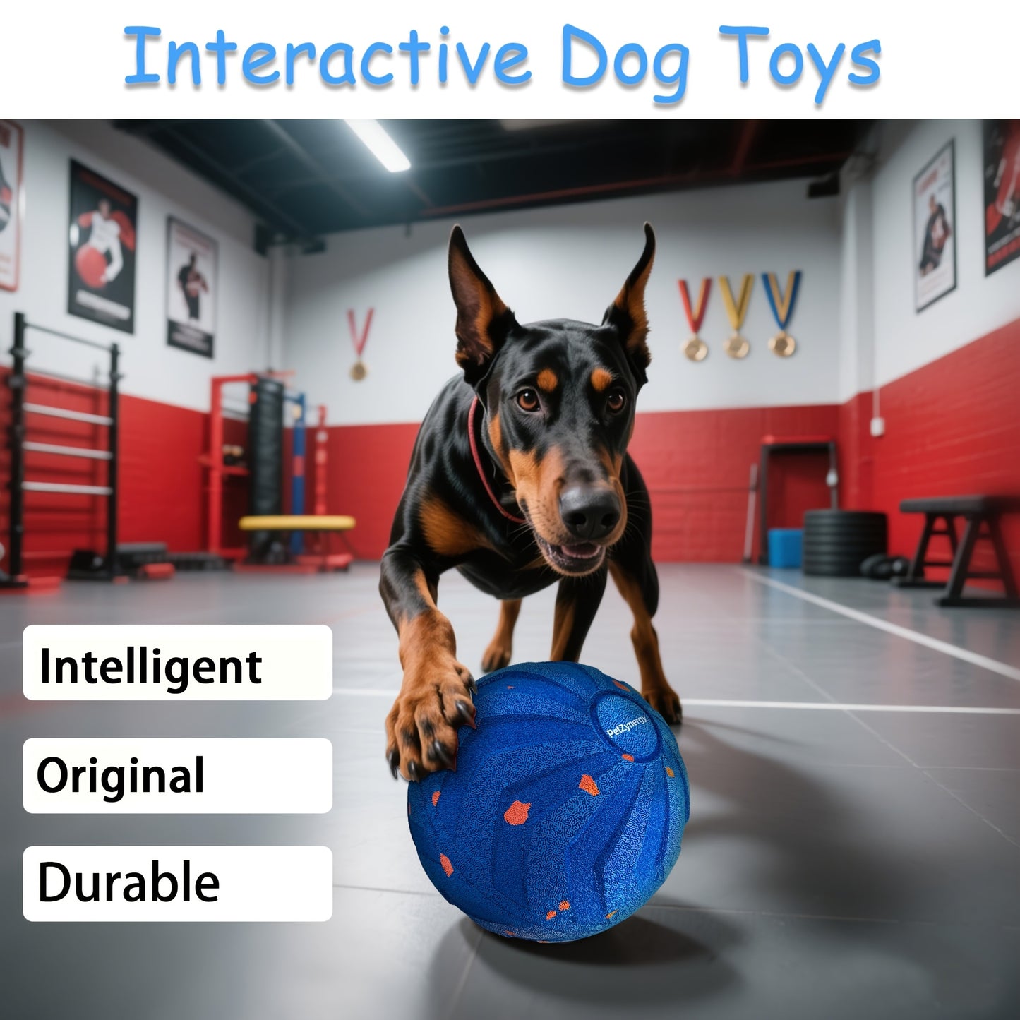 Smart Interactive Dog Ball with Automatic Bounce and Rotation