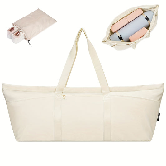Yoga Mat Bag with Shoe Compartment and Adjustable Straps