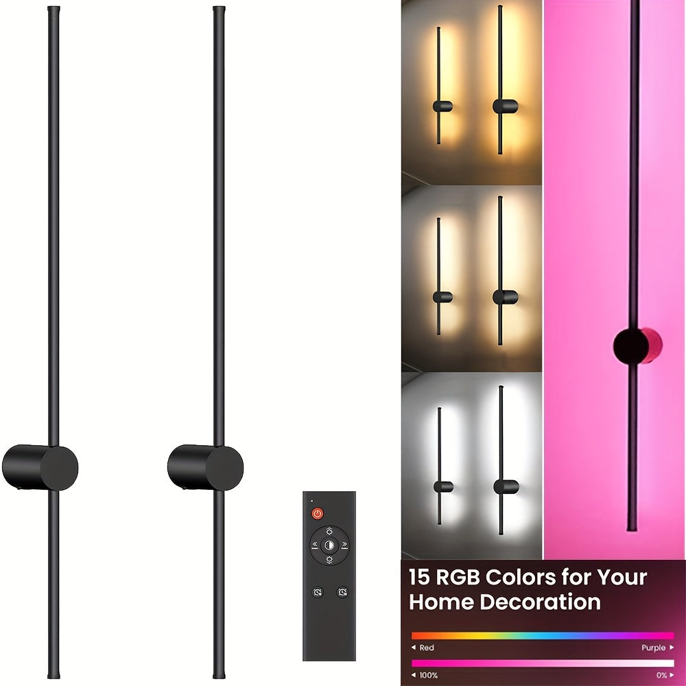Rechargeable LED Wall Sconce Set with Remote Control