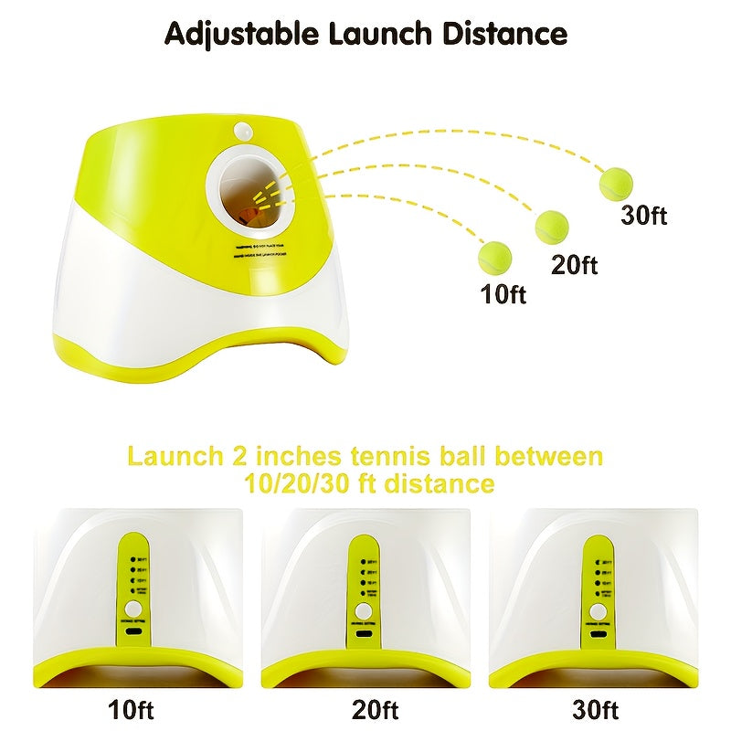 Interactive Dog Ball Launcher with Adjustable Distances