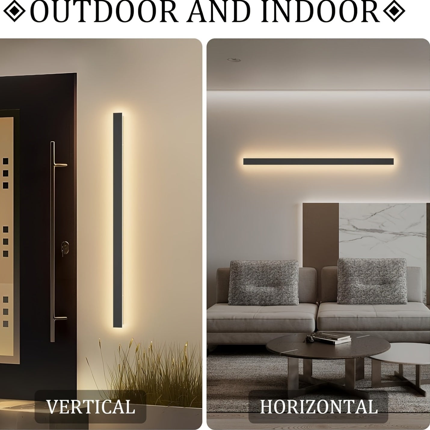 2 Pack Modern LED Wall Sconce Lights Dimmable Black