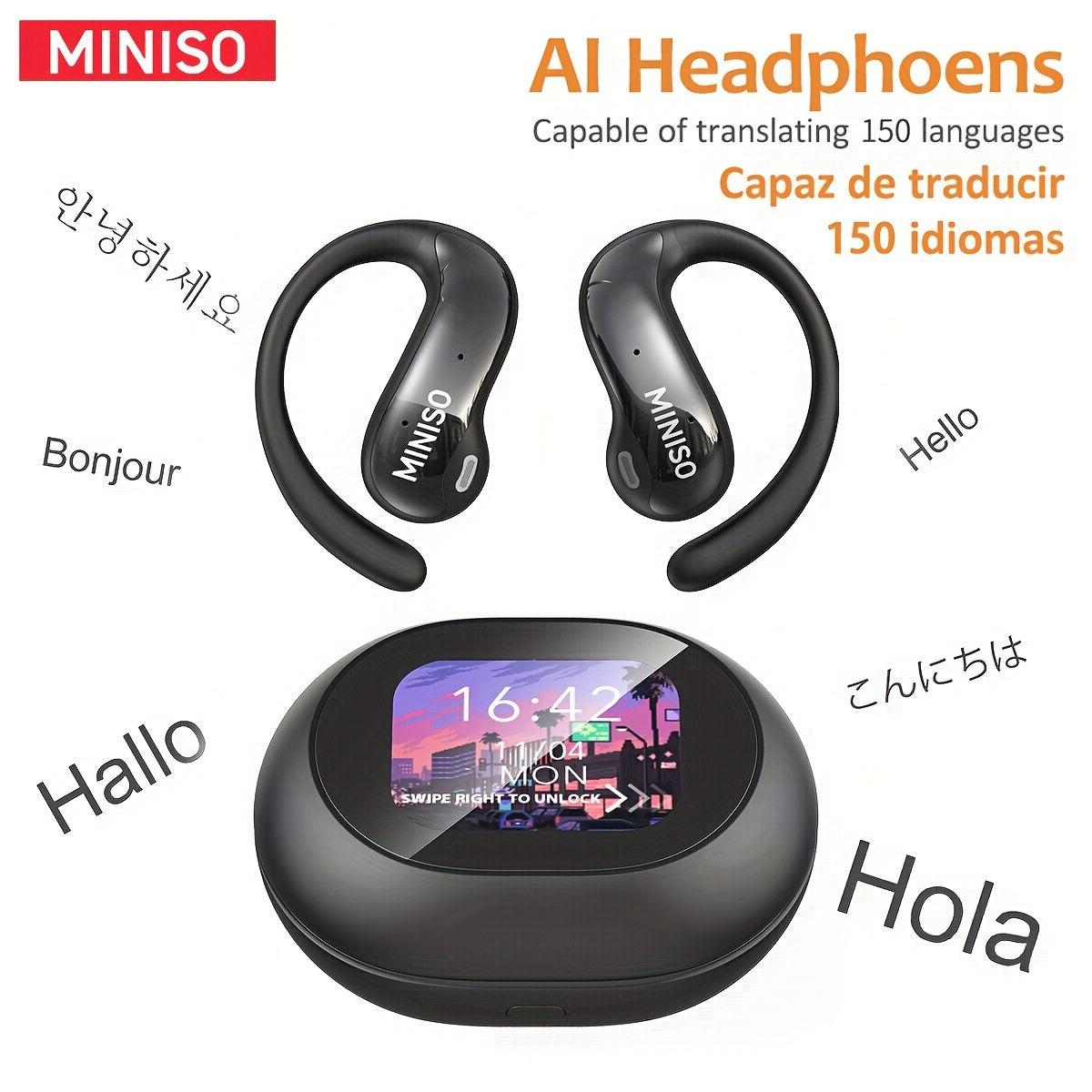 AI Translator In Ear Headphones with 150 Languages
