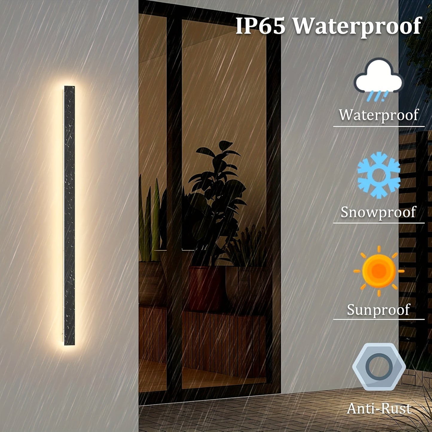 2 Pack Modern LED Wall Sconce Lights Dimmable Black