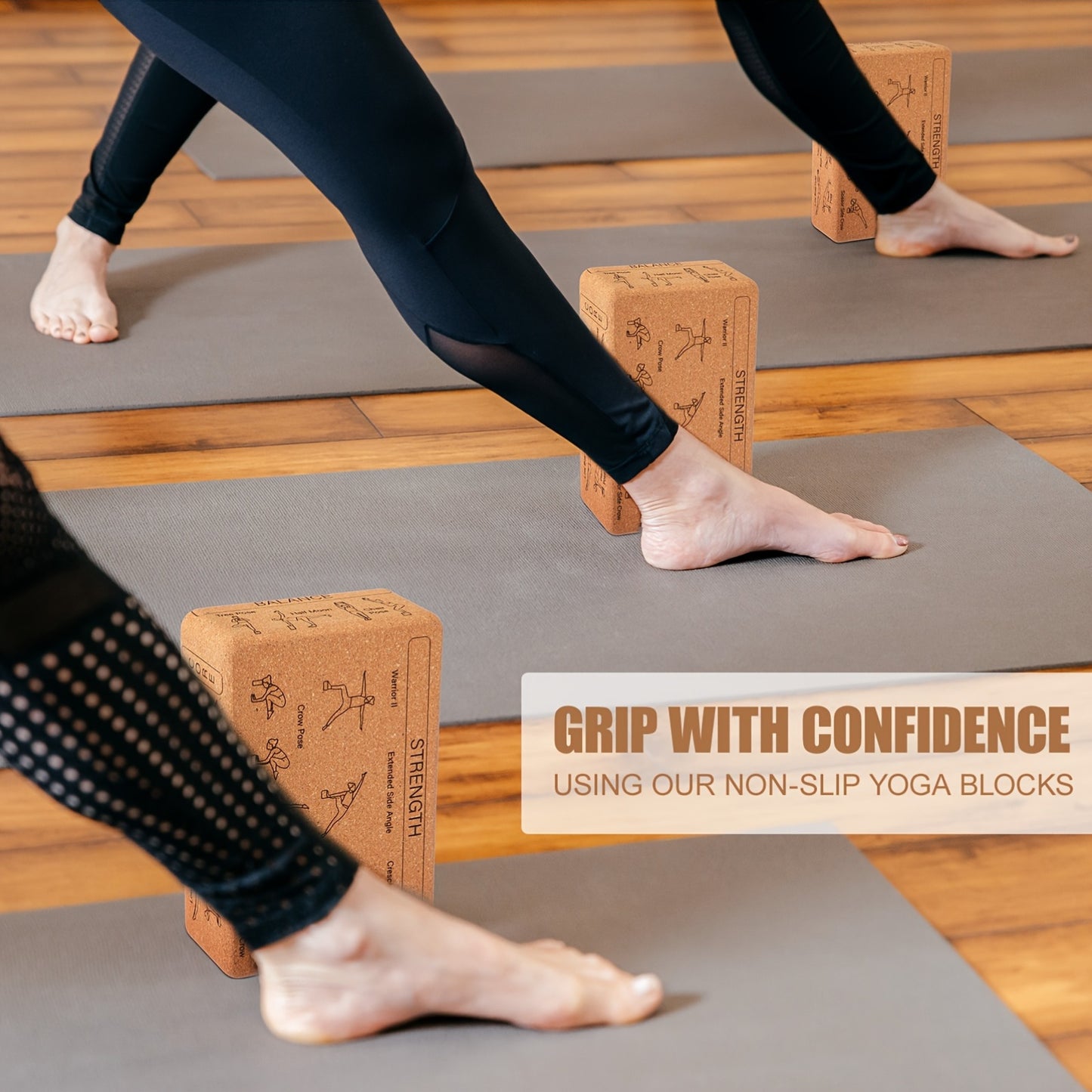 Cork Yoga Block Set for Balance and Support