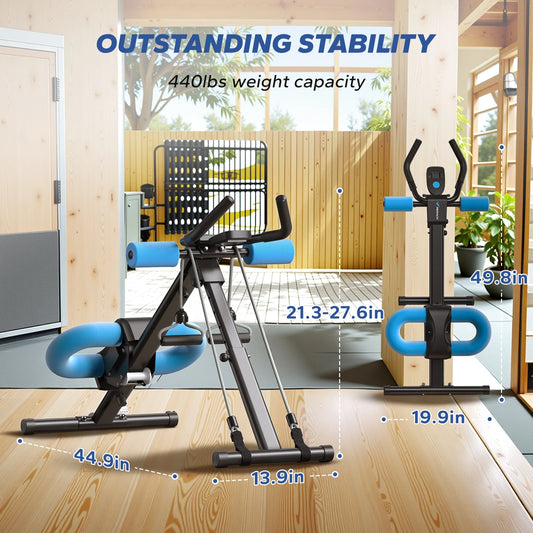 MERACH Adjustable Ab Trainer Machine with Knee Support Foldable Core Workout Equipment