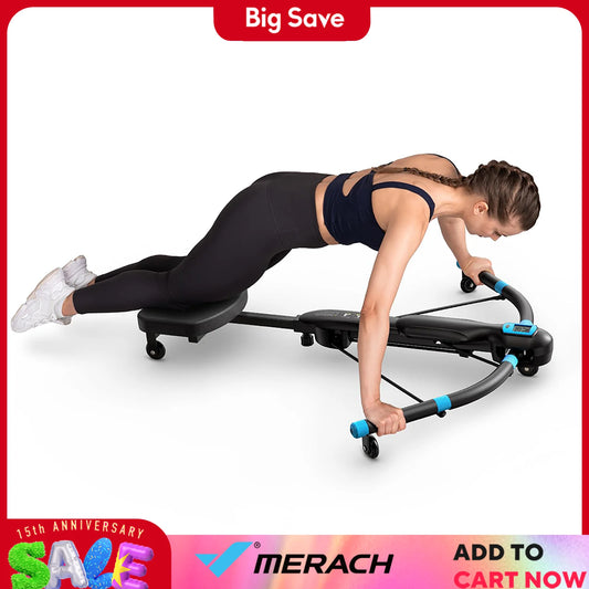 Multifunctional Core and Ab Trainer with Rowing Machine for Home Gym