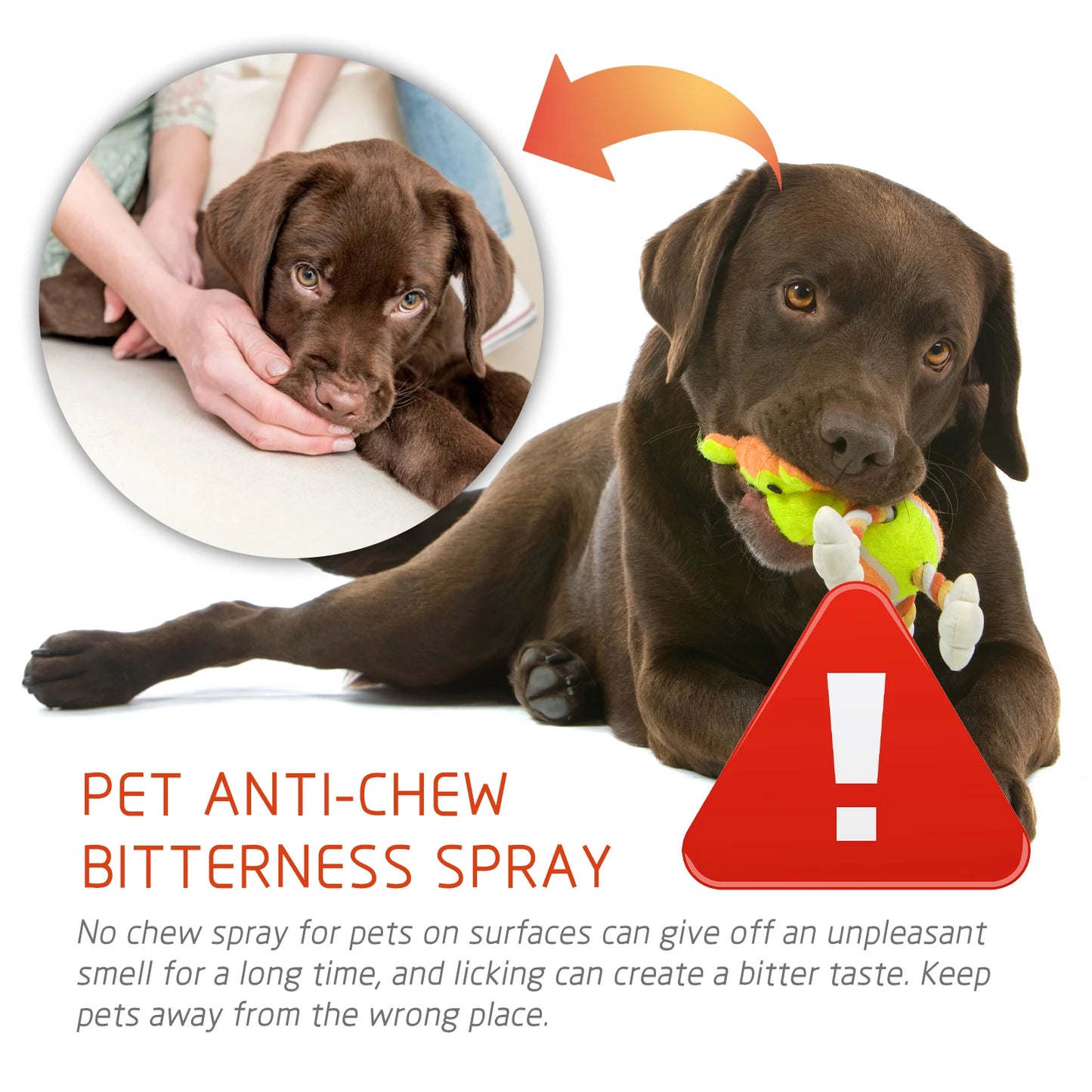 **Pet Anti Chew Spray for Dogs and Cats Stops Biting Scratching and Furniture Chewing Behavior Training Aid**