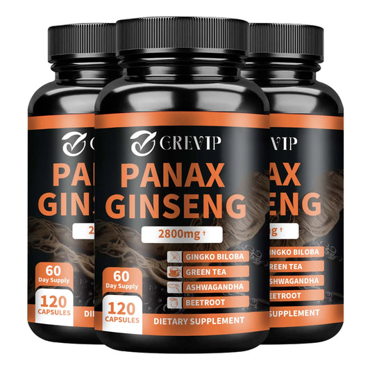 Panax Ginseng Capsules for Energy Focus and Endurance Support 120 Count
