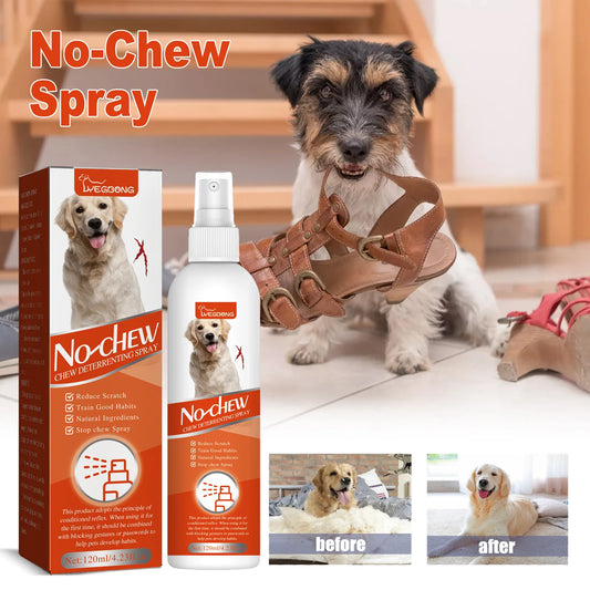 **Pet Anti Chew Spray for Dogs and Cats Stops Biting Scratching and Furniture Chewing Behavior Training Aid**