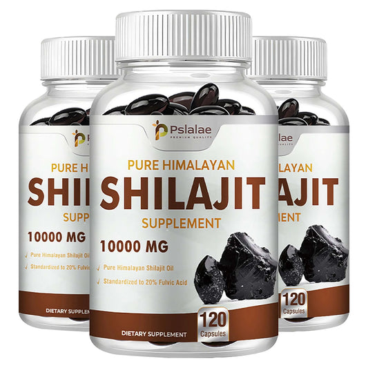 Shilajit Capsules for Detox Support Stress Relief and Nutrient Absorption 120 Count