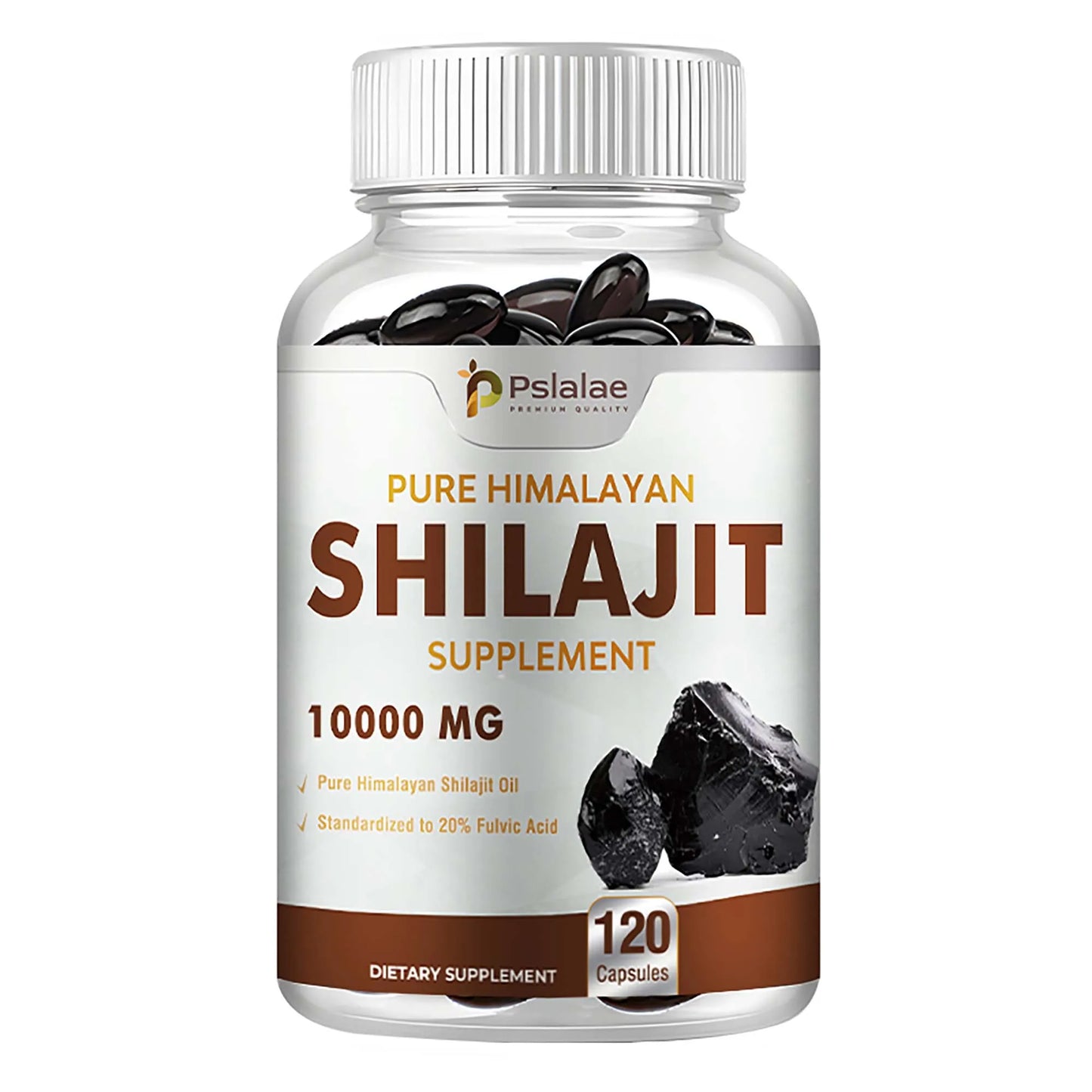 Shilajit Capsules for Detox Support Stress Relief and Nutrient Absorption 120 Count