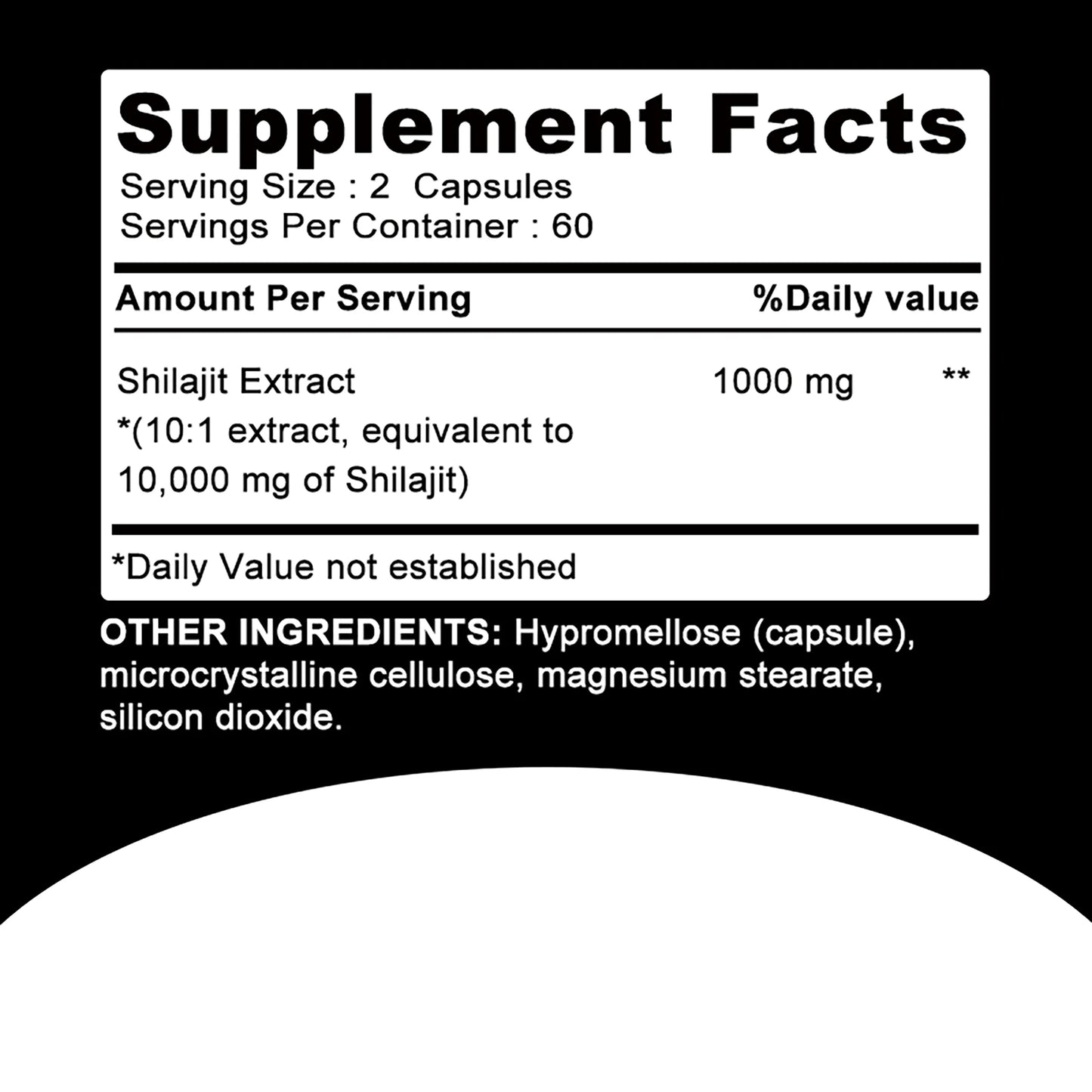 Shilajit Capsules for Detox Support Stress Relief and Nutrient Absorption 120 Count