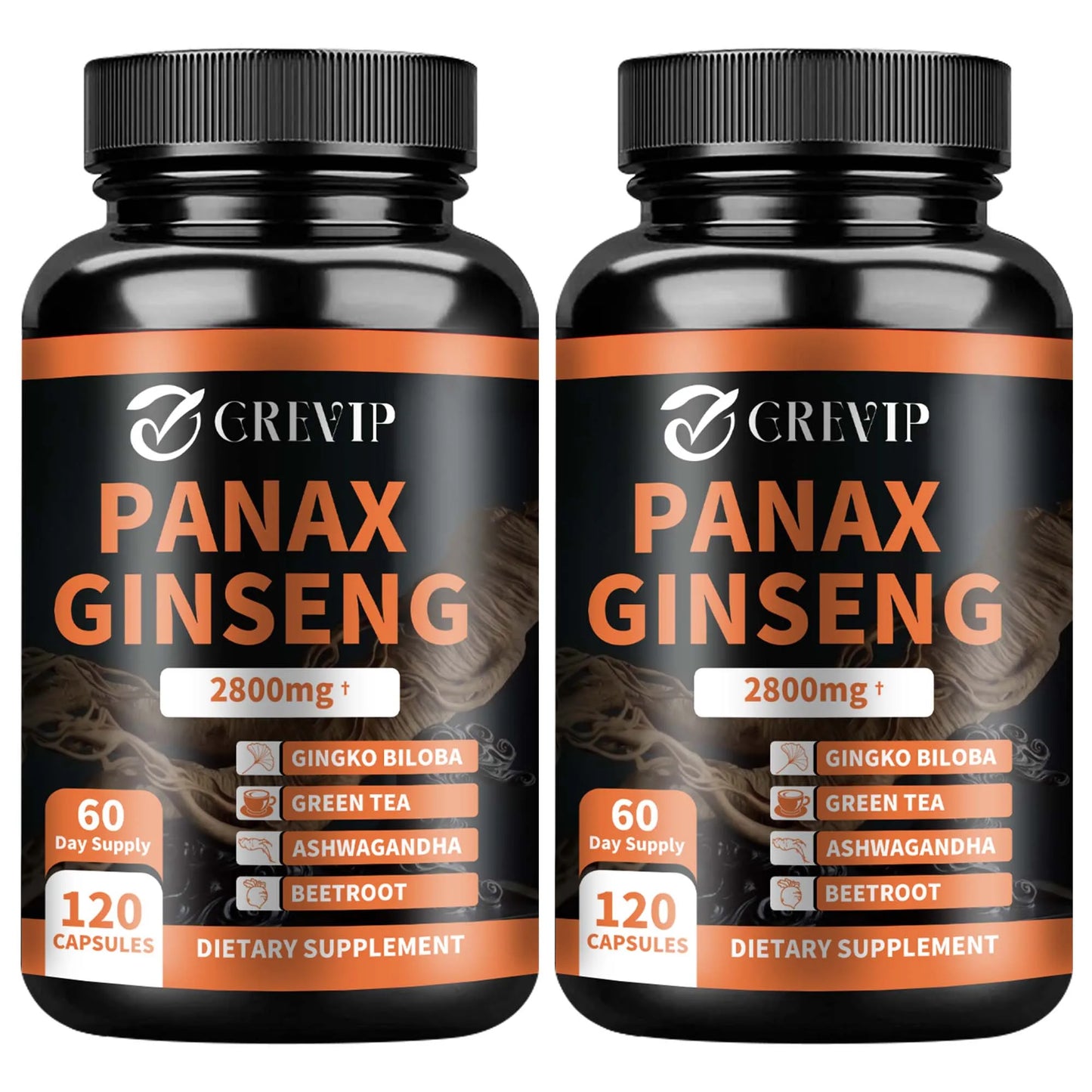 Panax Ginseng Capsules for Energy Focus and Endurance Support 120 Count