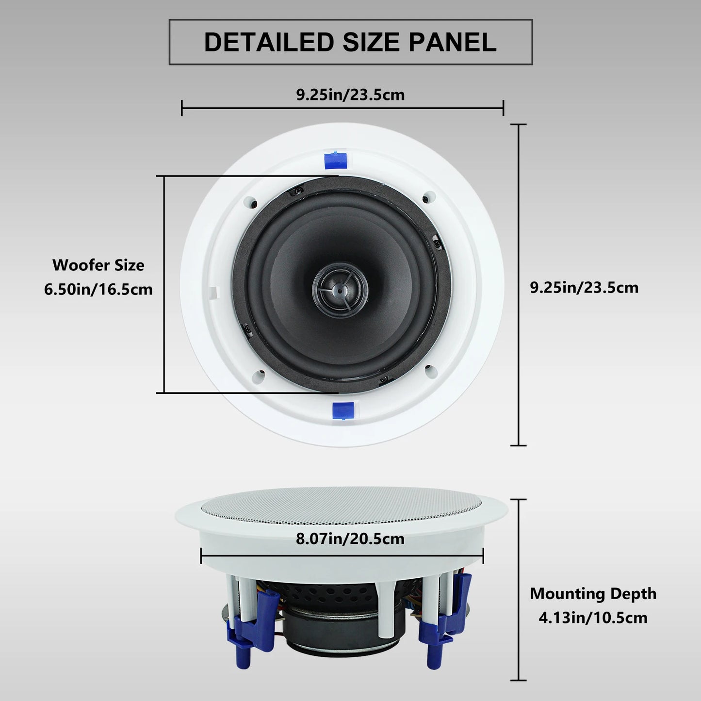Bluetooth Ceiling Speaker Set 4 Piece 2 Way Flush Mount