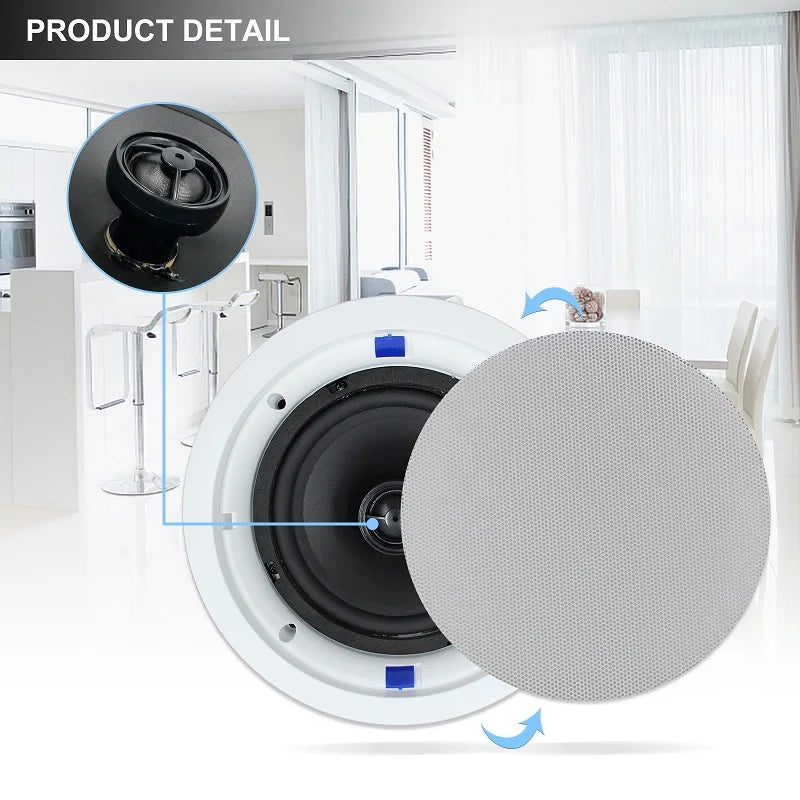 Bluetooth Ceiling Speaker Set 4 Piece 2 Way Flush Mount