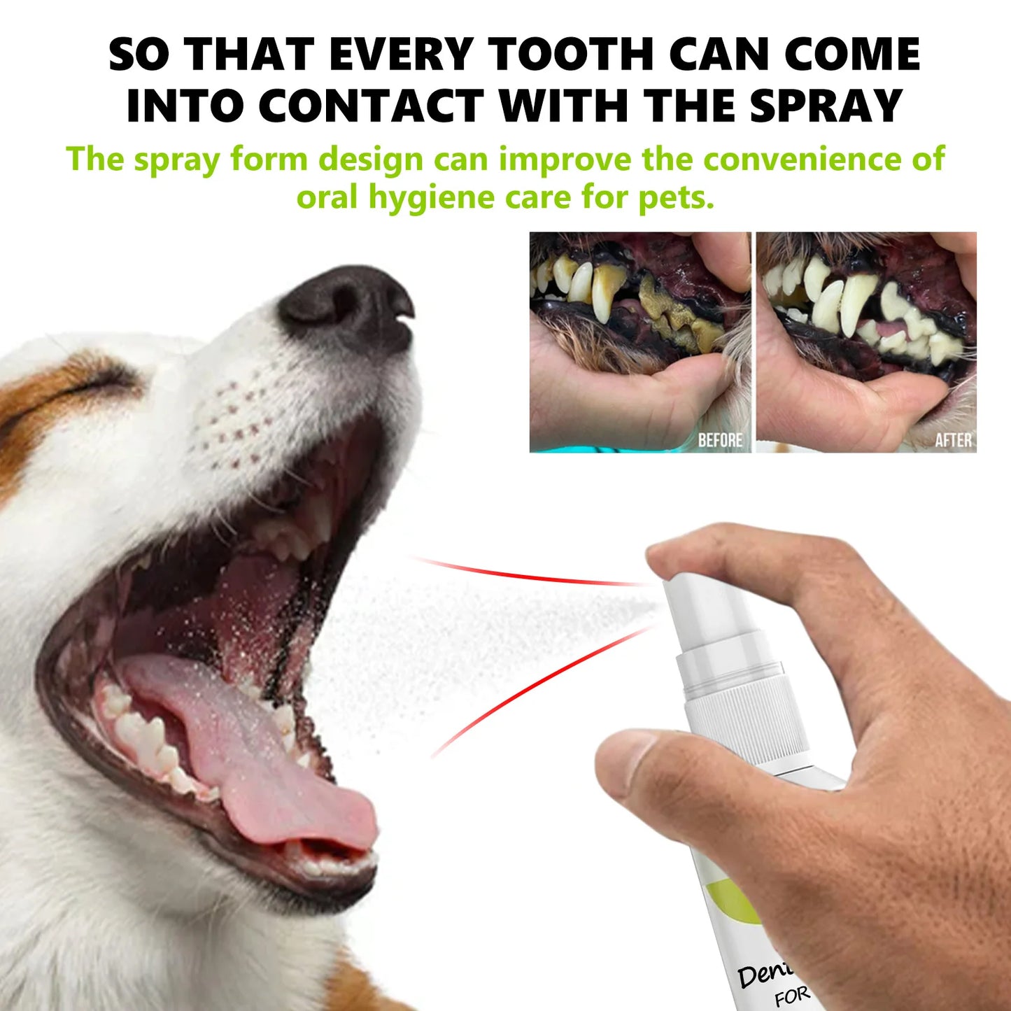 **Mint Fresh Breath Oral Spray for Dogs and Cats Odor Removal and Dental Care**
