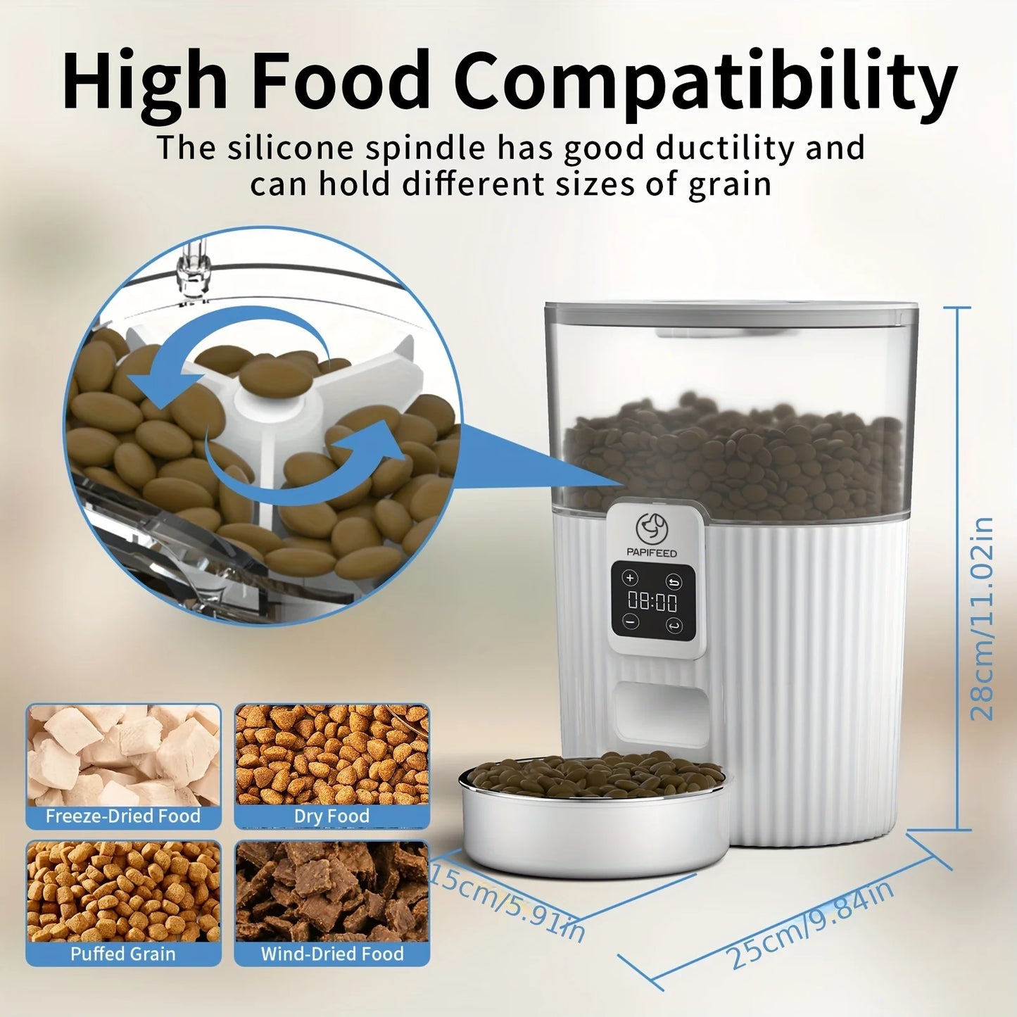 Smart WiFi Pet Food Dispenser Automatic Feeder