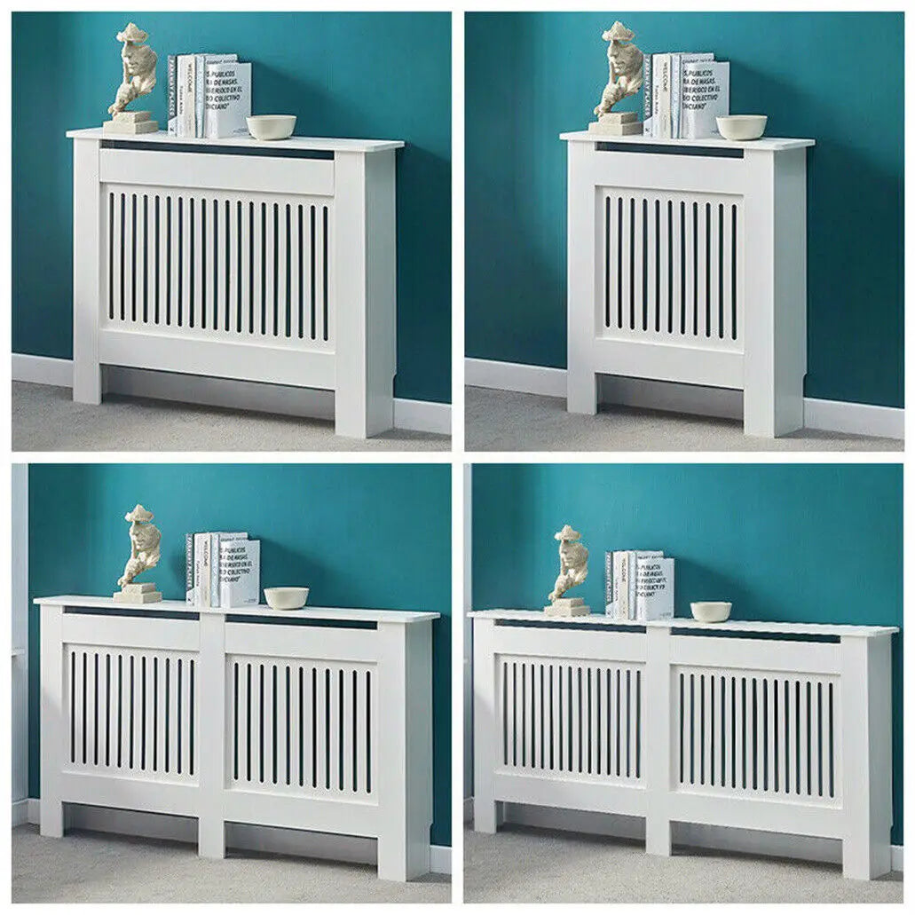 White MDF Radiator Cover Cabinet in Multiple Sizes