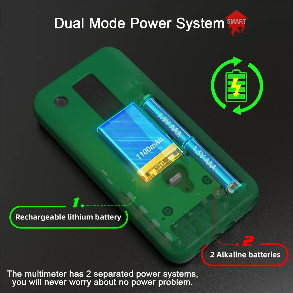 Smart Digital Multimeter Rechargeable Voltage Current Tester