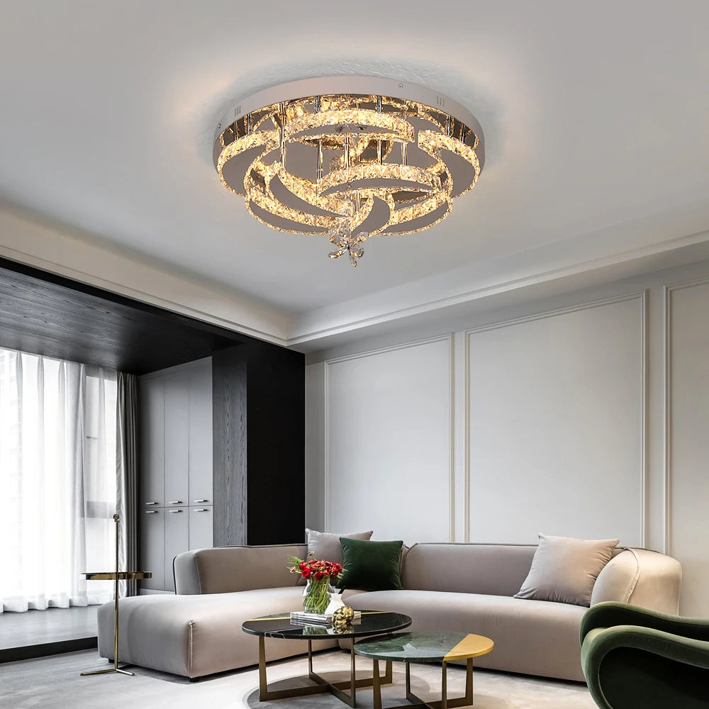 Modern K9 Crystal LED Chandelier Ceiling Light