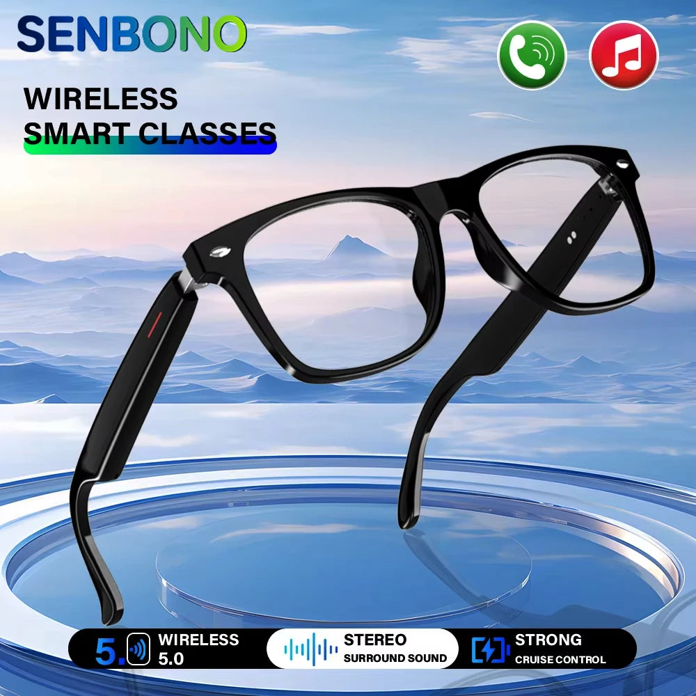Smart Bluetooth Glasses Wireless Music and Calling Anti Blue Light