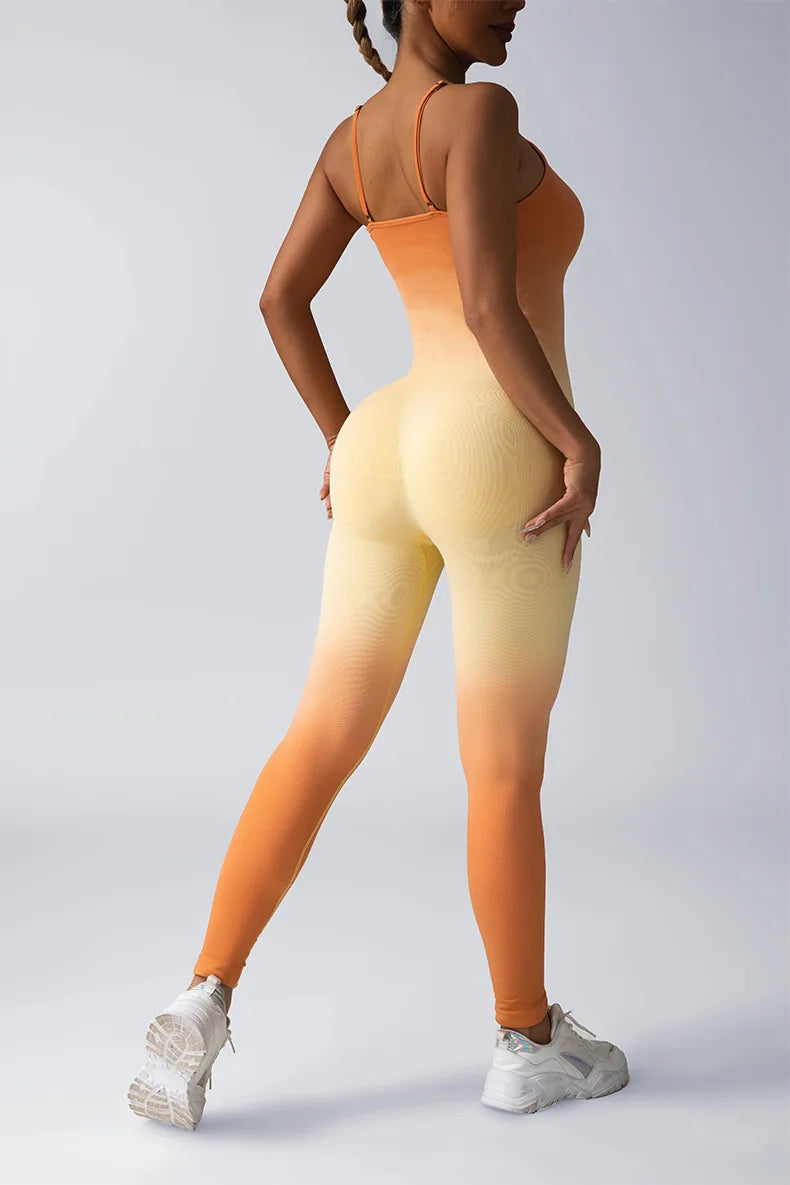 2 Pack Seamless Workout Jumpsuits for Women One Piece Yoga Rompers