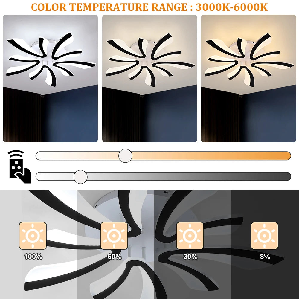 Modern Acrylic Branch LED Chandelier Pendant Light