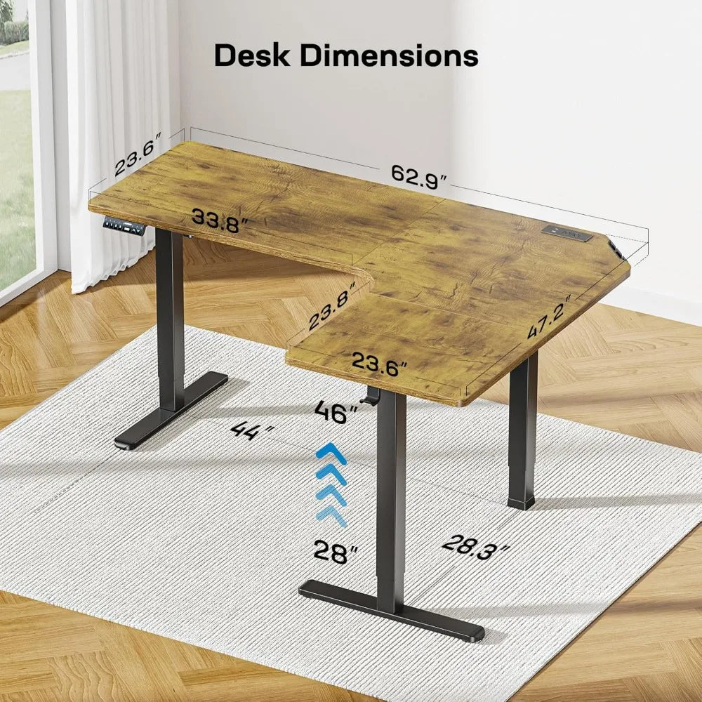 **Electric Adjustable L Shaped Computer Desk**