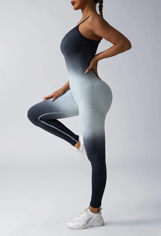 2 Pack Seamless Workout Jumpsuits for Women One Piece Yoga Rompers