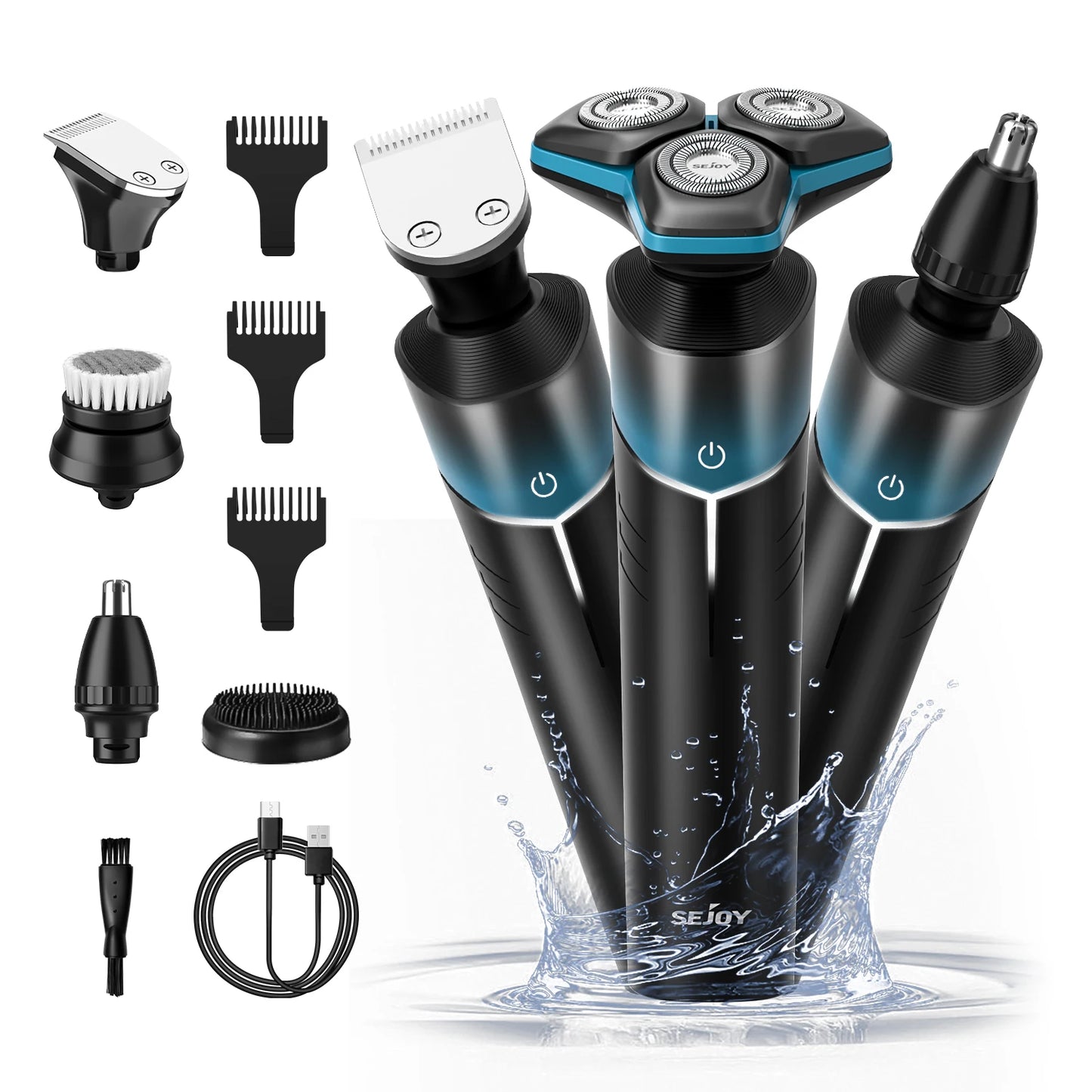 **Rechargeable Multifunction Electric Shaver and Grooming Kit**