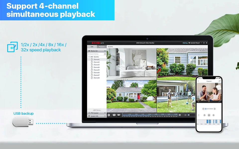 8MP 4K PoE Security Camera System with NVR Kit
