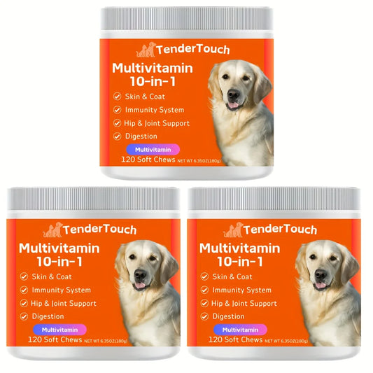 **TenderTouch Multivitamin Dog Supplement 360 Chews with Digestive Enzymes Grain Free**