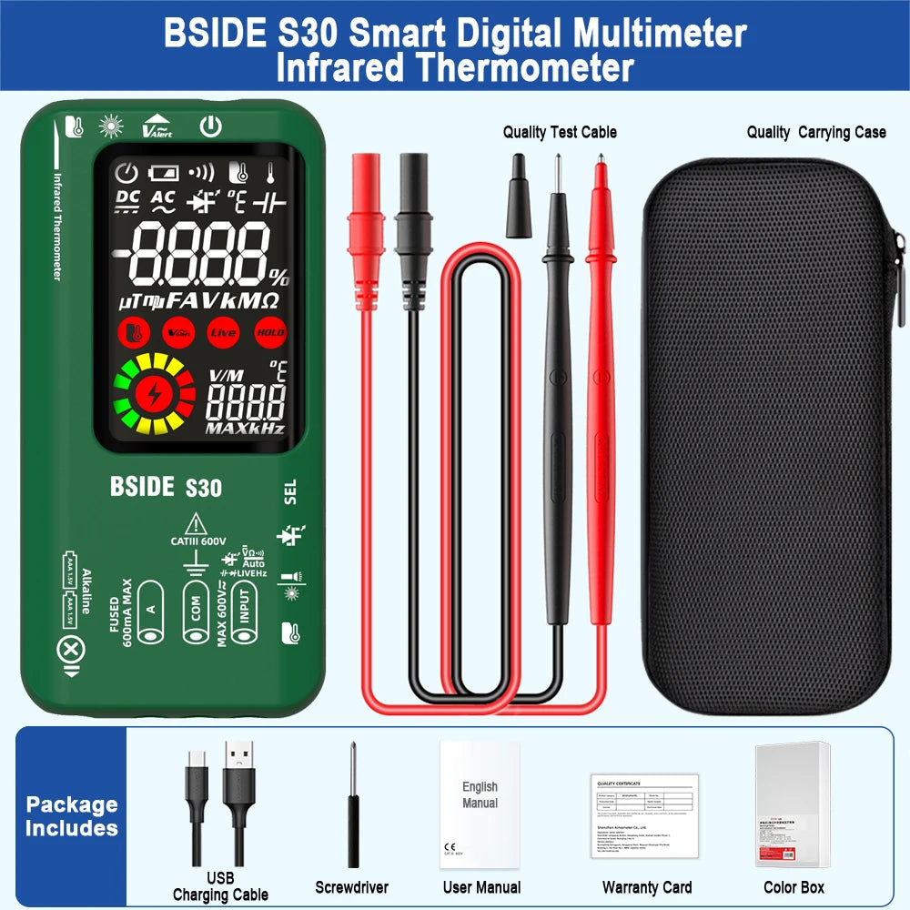 Smart Digital Multimeter Rechargeable Voltage Current Tester