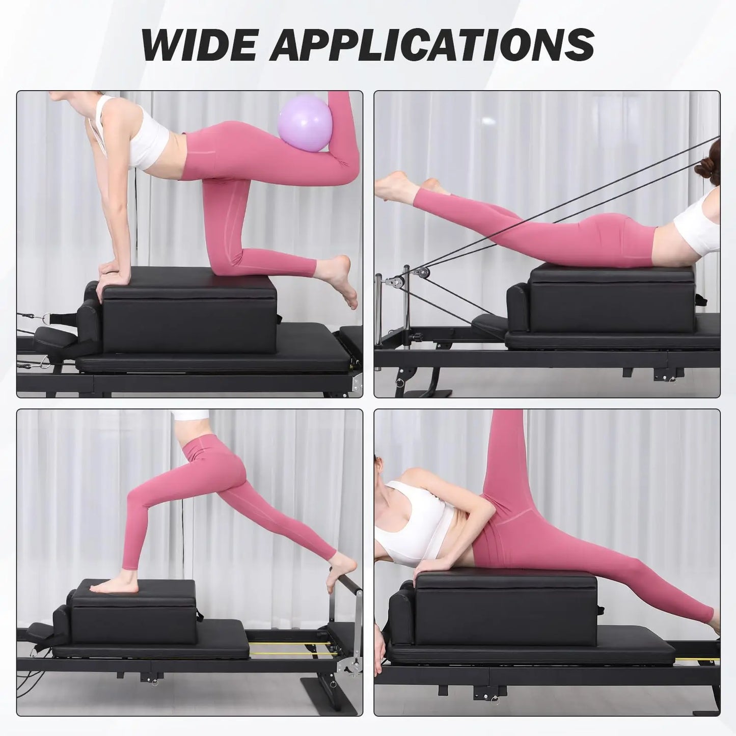 Foldable Pilates Reformer Equipment for Home and Gym