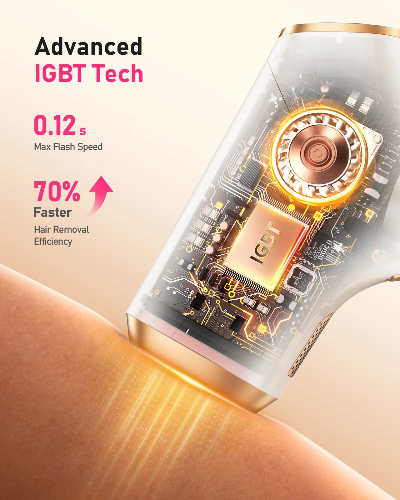 **IPL Hair Removal Device 999900 Flashes for Face and Body**