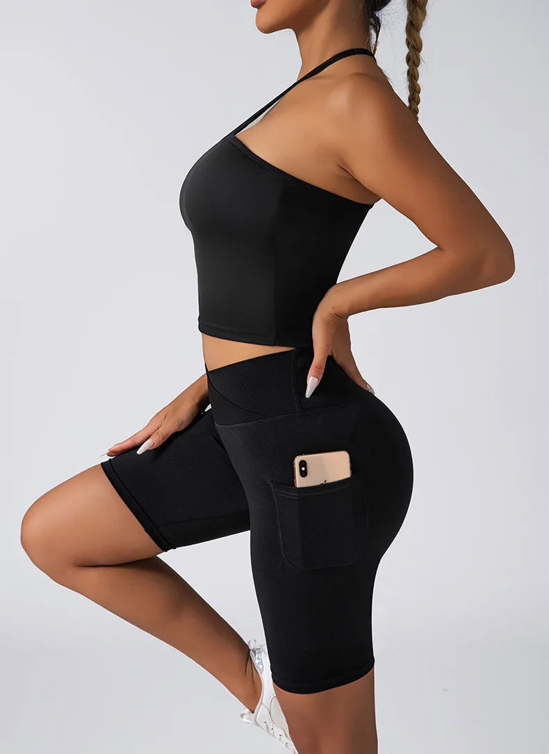 Women’s Seamless 2 Piece Yoga Set with Sports Bra and High Waist Leggings