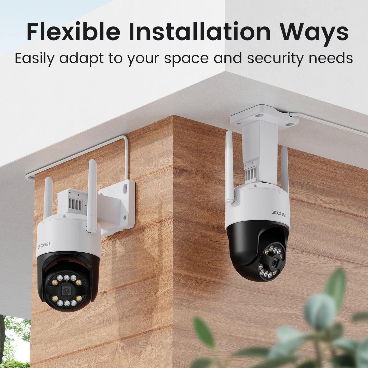 4K WiFi 6 Security Camera System with 8CH NVR and Pan Tilt Cameras