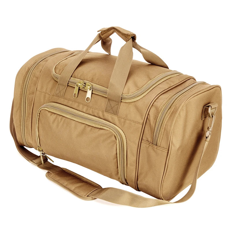 Military Travel Duffle Bag with Shoe Compartment