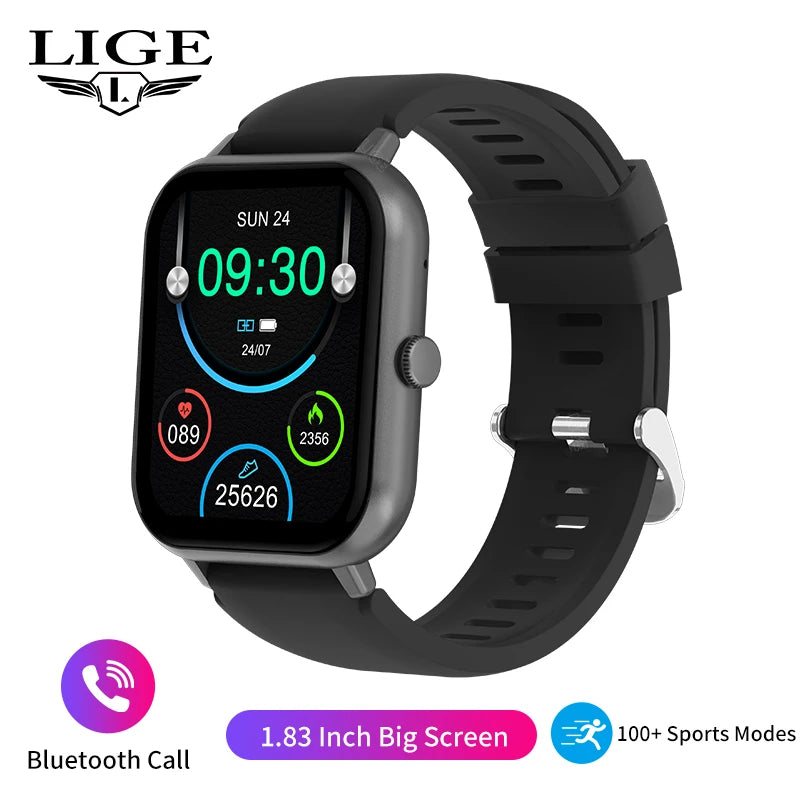 Waterproof Smart Watch Bluetooth Calling Voice Assistant 100 Plus Sports Modes