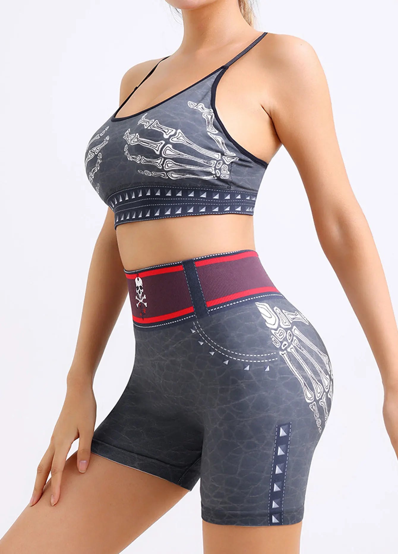 Womens Halloween Workout Set Two Piece Yoga Outfit