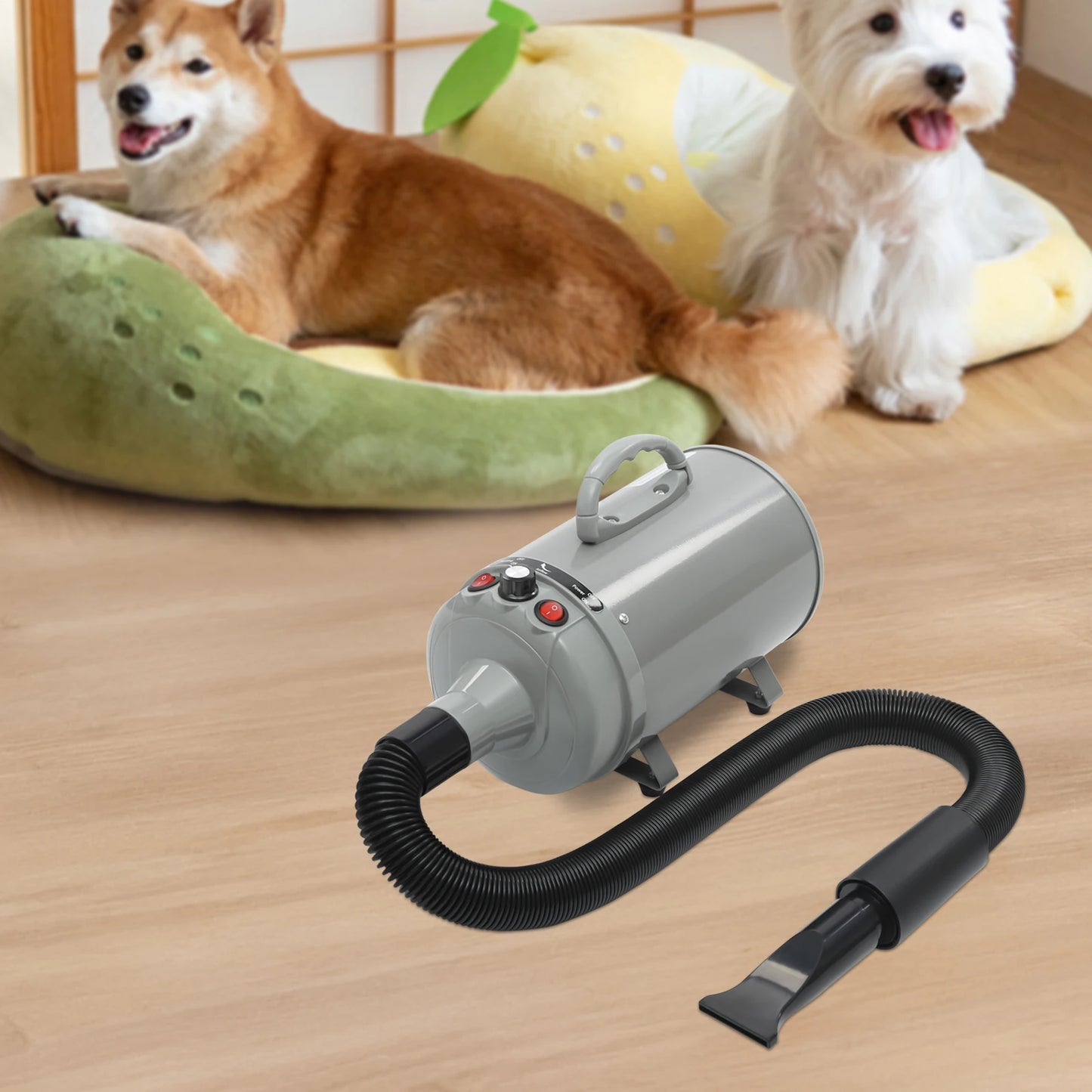 Pet Grooming Dryer with Adjustable Heat and Low Noise