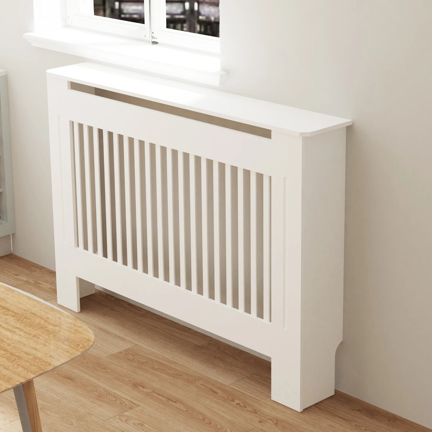 White MDF Radiator Cover Cabinet in Multiple Sizes