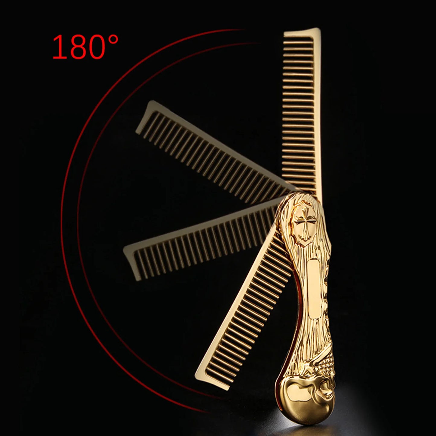 Foldable Anti-Static Zinc Alloy Hair Comb