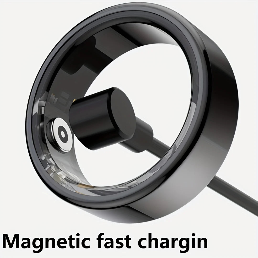 Smart Fitness Ring Step Tracker Sports Mode Stainless Steel Design