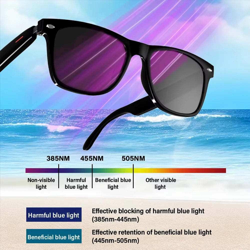 Smart Bluetooth Glasses Wireless Music and Calling Anti Blue Light