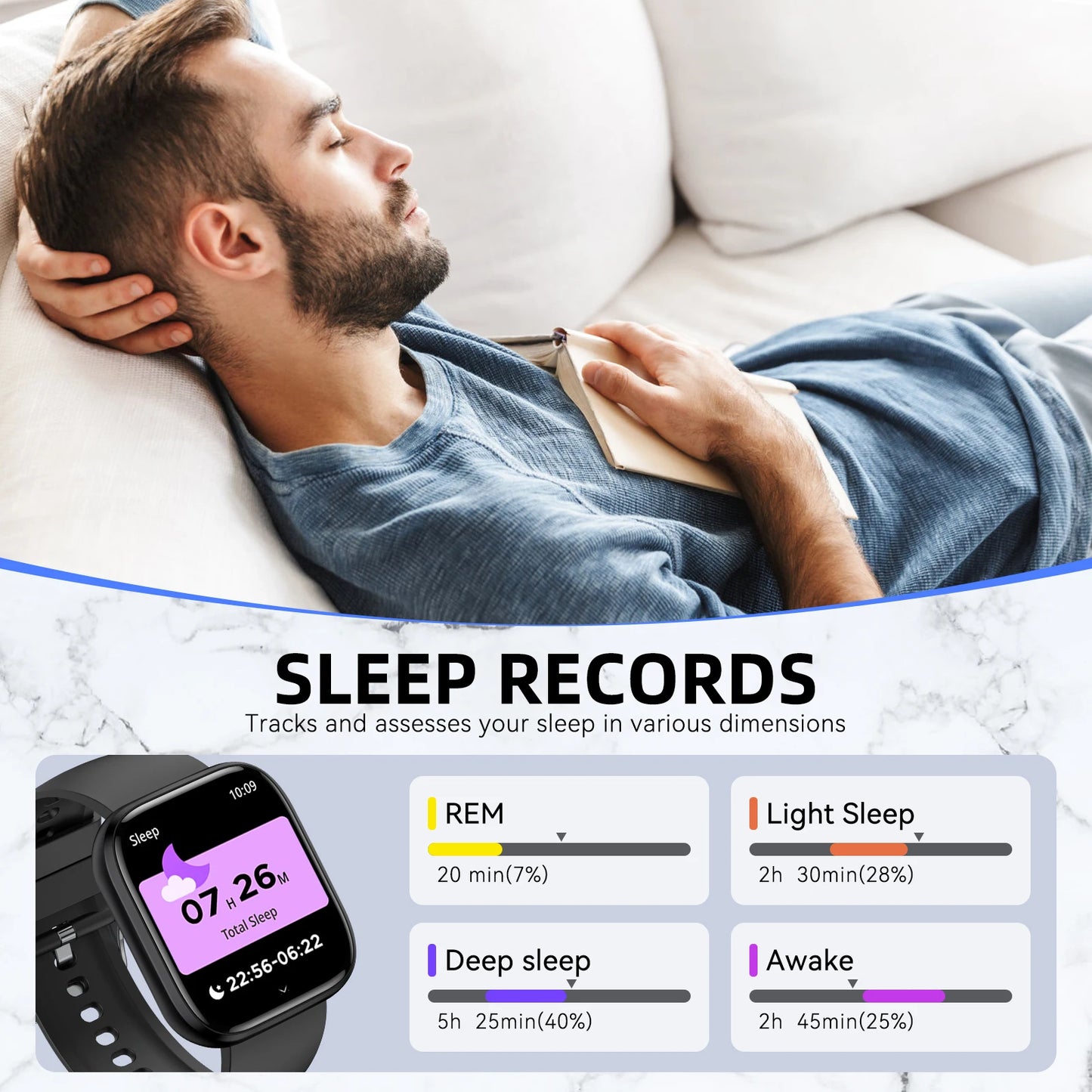 Outdoor Sports Smartwatch with Bluetooth Calling