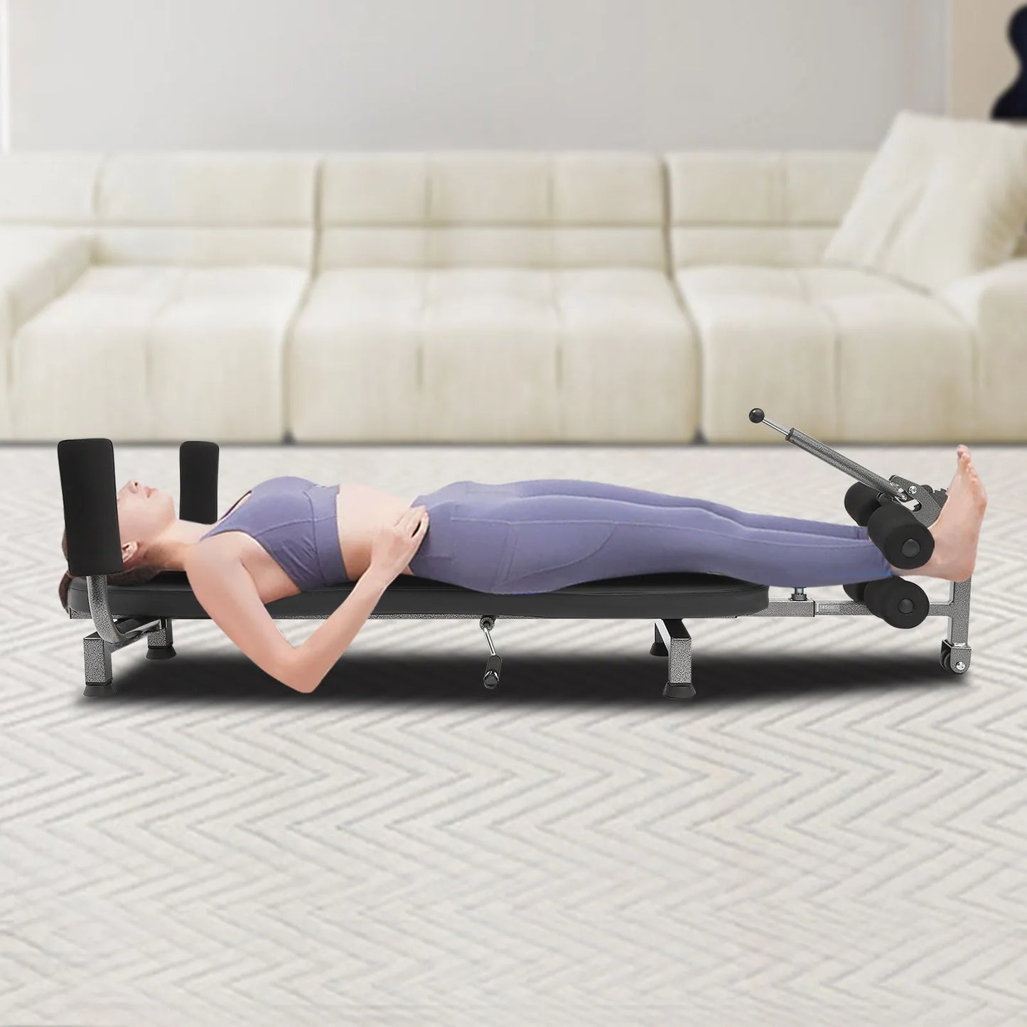 Adjustable Back Stretch Decompression Bench for Home Workout Supports Up to 330 lbs