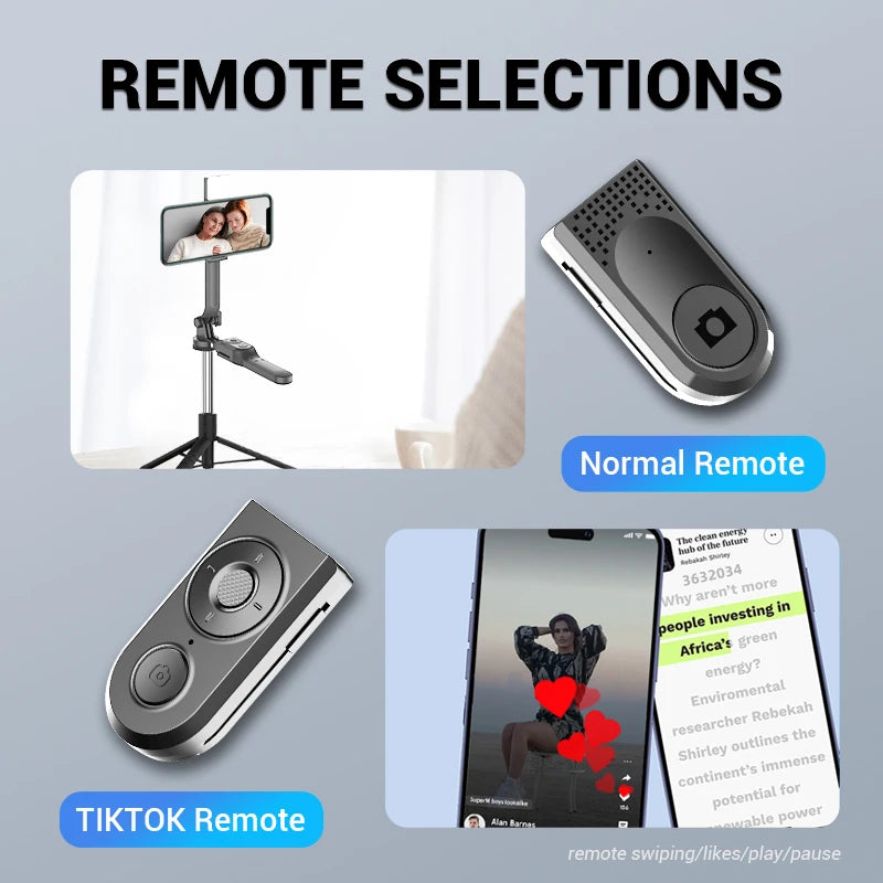 Wireless Selfie Stick Tripod with LED Light