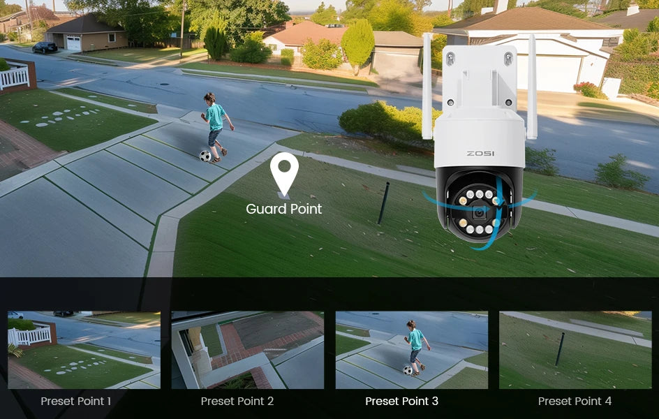 4K WiFi 6 Security Camera System with 8CH NVR and Pan Tilt Cameras