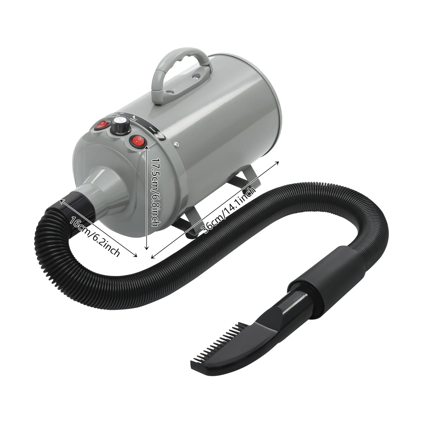 Pet Grooming Dryer with Adjustable Heat and Low Noise